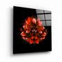 Autres décorations murales - ・"Red Flower"・Glass Wall Art | Artdesigna Glass Printing Wall Arts. - ARTDESIGNA