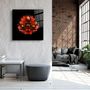 Autres décorations murales - ・"Red Flower"・Glass Wall Art | Artdesigna Glass Printing Wall Arts. - ARTDESIGNA