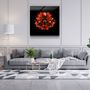 Autres décorations murales - ・"Red Flower"・Glass Wall Art | Artdesigna Glass Printing Wall Arts. - ARTDESIGNA