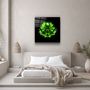 Other wall decoration - ・"Green Flower"・Glass Wall Art | Artdesigna Glass Printing Wall Arts. - ARTDESIGNA