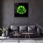 Other wall decoration - ・"Green Flower"・Glass Wall Art | Artdesigna Glass Printing Wall Arts. - ARTDESIGNA