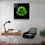 Other wall decoration - ・"Green Flower"・Glass Wall Art | Artdesigna Glass Printing Wall Arts. - ARTDESIGNA