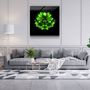 Other wall decoration - ・"Green Flower"・Glass Wall Art | Artdesigna Glass Printing Wall Arts. - ARTDESIGNA