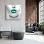 Other wall decoration - ・"Green Lips"・Glass Wall Art | Artdesigna Glass Printing Wall Arts. - ARTDESIGNA