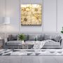 Other wall decoration - ・"Abstract Yellow Flowers"・Glass Wall Art | Artdesigna Glass Printing Wall Arts. - ARTDESIGNA