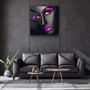 Other wall decoration - ・"Pink Lips and Eyes"・Glass Wall Art | Artdesigna Glass Printing Wall Arts. - ARTDESIGNA