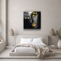 Other wall decoration - ・"Yellow Lips and Eyes"・Glass Wall Art | Artdesigna Glass Printing Wall Arts. - ARTDESIGNA