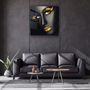 Other wall decoration - ・"Yellow Lips and Eyes"・Glass Wall Art | Artdesigna Glass Printing Wall Arts. - ARTDESIGNA