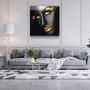 Other wall decoration - ・"Yellow Lips and Eyes"・Glass Wall Art | Artdesigna Glass Printing Wall Arts. - ARTDESIGNA