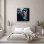 Other wall decoration - ・"Green Lips and Eyes"・Glass Wall Art | Artdesigna Glass Printing Wall Arts. - ARTDESIGNA