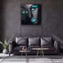 Other wall decoration - ・"Green Lips and Eyes"・Glass Wall Art | Artdesigna Glass Printing Wall Arts. - ARTDESIGNA