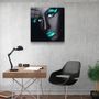 Other wall decoration - ・"Green Lips and Eyes"・Glass Wall Art | Artdesigna Glass Printing Wall Arts. - ARTDESIGNA