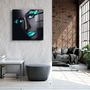 Other wall decoration - ・"Green Lips and Eyes"・Glass Wall Art | Artdesigna Glass Printing Wall Arts. - ARTDESIGNA