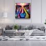 Autres décorations murales - ・"Abstract Colorful Face"・Glass Wall Art | Artdesigna Glass Printing Wall Arts. - ARTDESIGNA