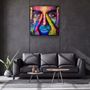 Autres décorations murales - ・"Abstract Colorful Face"・Glass Wall Art | Artdesigna Glass Printing Wall Arts. - ARTDESIGNA