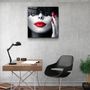 Autres décorations murales - ・"Red Lips and Nails"・Glass Wall Art | Artdesigna Glass Printing Wall Arts. - ARTDESIGNA