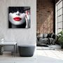 Autres décorations murales - ・"Red Lips and Nails"・Glass Wall Art | Artdesigna Glass Printing Wall Arts. - ARTDESIGNA