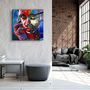 Autres décorations murales - ・"Abstract Colors Woman Portrait"・Glass Wall Art | Artdesigna Glass Printing Wall Arts. - ARTDESIGNA