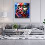 Autres décorations murales - ・"Abstract Colors Woman Portrait"・Glass Wall Art | Artdesigna Glass Printing Wall Arts. - ARTDESIGNA