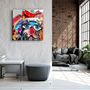 Autres décorations murales - ・"Abstract Colorful Portrait"・Glass Wall Art | Artdesigna Glass Printing Wall Arts. - ARTDESIGNA