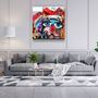 Autres décorations murales - ・"Abstract Colorful Portrait"・Glass Wall Art | Artdesigna Glass Printing Wall Arts. - ARTDESIGNA