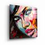 Other wall decoration - ・"Abstract Woman Portrait V2"・Glass Wall Art | Artdesigna Glass Printing Wall Arts. - ARTDESIGNA