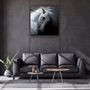 Autres décorations murales - ・"Abstract White Horse"・Glass Wall Art | Artdesigna Glass Printing Wall Arts. - ARTDESIGNA