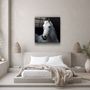 Other wall decoration - ・"Abstract White Horse V2"・Glass Wall Art | Artdesigna Glass Printing Wall Arts. - ARTDESIGNA