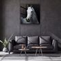 Other wall decoration - ・"Abstract White Horse V2"・Glass Wall Art | Artdesigna Glass Printing Wall Arts. - ARTDESIGNA