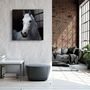 Other wall decoration - ・"Abstract White Horse V2"・Glass Wall Art | Artdesigna Glass Printing Wall Arts. - ARTDESIGNA