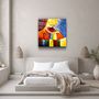 Other wall decoration - ・"Abstract Colorful Ballerina"・Glass Wall Art | Artdesigna Glass Printing Wall Arts. - ARTDESIGNA