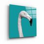 Autres décorations murales - ・"Flamingo - Green"・Glass Wall Art | Artdesigna Glass Printing Wall Arts. - ARTDESIGNA