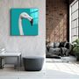 Autres décorations murales - ・"Flamingo - Green"・Glass Wall Art | Artdesigna Glass Printing Wall Arts. - ARTDESIGNA