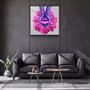Other wall decoration - ・"Pink Flowers and Lips"・Glass Wall Art | Artdesigna Glass Printing Wall Arts. - ARTDESIGNA
