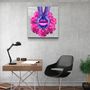 Other wall decoration - ・"Pink Flowers and Lips"・Glass Wall Art | Artdesigna Glass Printing Wall Arts. - ARTDESIGNA