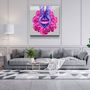 Other wall decoration - ・"Pink Flowers and Lips"・Glass Wall Art | Artdesigna Glass Printing Wall Arts. - ARTDESIGNA