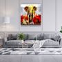 Autres décorations murales - ・"Abstract Colorful Elephant"・Glass Wall Art | Artdesigna Glass Printing Wall Arts. - ARTDESIGNA
