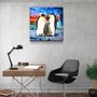 Autres décorations murales - ・"Penguin Family"・Glass Wall Art | Artdesigna Glass Printing Wall Arts. - ARTDESIGNA