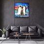 Autres décorations murales - ・"Penguin Family"・Glass Wall Art | Artdesigna Glass Printing Wall Arts. - ARTDESIGNA