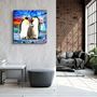 Autres décorations murales - ・"Penguin Family"・Glass Wall Art | Artdesigna Glass Printing Wall Arts. - ARTDESIGNA
