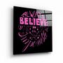 Autres décorations murales - ・"Always Believe in the Impossible-Pink"・Glass Wall Art | Artdesigna Glass Printing Wall Arts. - ARTDESIGNA