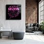 Autres décorations murales - ・"Always Believe in the Impossible-Pink"・Glass Wall Art | Artdesigna Glass Printing Wall Arts. - ARTDESIGNA