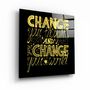 Autres décorations murales - ・"Change Your World - Yellow"・Glass Wall Art | Artdesigna Glass Printing Wall Arts. - ARTDESIGNA