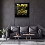 Autres décorations murales - ・"Change Your World - Yellow"・Glass Wall Art | Artdesigna Glass Printing Wall Arts. - ARTDESIGNA