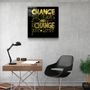 Autres décorations murales - ・"Change Your World - Yellow"・Glass Wall Art | Artdesigna Glass Printing Wall Arts. - ARTDESIGNA