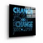Autres décorations murales - ・"Change Your World - Blue"・Glass Wall Art | Artdesigna Glass Printing Wall Arts. - ARTDESIGNA