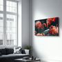 Other wall decoration - Orange Flamingos 1 | Glass Wall Art - ARTDESIGNA