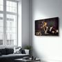 Autres décorations murales - Abstract Yellow Hat Woman | Glass Wall Art - ARTDESIGNA