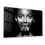 Other wall decoration - Shiny Butterfly and Face | Glass Wall Art - ARTDESIGNA