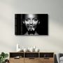 Other wall decoration - Shiny Butterfly and Face | Glass Wall Art - ARTDESIGNA